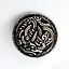 Viking buttons Borre style set of five pieces, silvered - Celtic Webmerchant