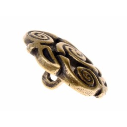 Celtic spiral knapper, sæt af 5 stykker, messing - Celtic Webmerchant