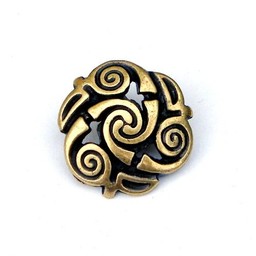 boutons en spirale celtiques, ensemble de 5 pièces, laiton - Celtic Webmerchant