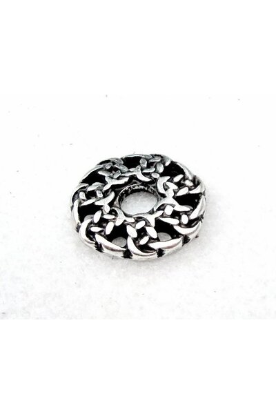 Early medieval Gaelic buttons, set of 5 pieces, silvered - Celtic Webmerchant