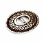 Renaissance bag button silvered - Celtic Webmerchant