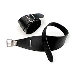 pasek ze skóry z klamrami, czarne - Celtic Webmerchant