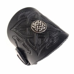 Celtic läderarmband med spännen, svart - Celtic Webmerchant