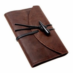 Notebook with leather cover, brown, M - Celtic Webmerchant