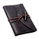 Notebook med läderklädsel, svart, L