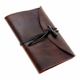 Notebook with leather cover, brown, L - Celtic Webmerchant