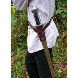 Luxurious Viking sword belt, brown - Celtic Webmerchant