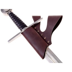 Knight sword holder with double belt loop, brown - Celtic Webmerchant