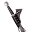 Leather sword holder with laces, black - Celtic Webmerchant