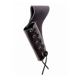 Leather sword holder with laces, black - Celtic Webmerchant