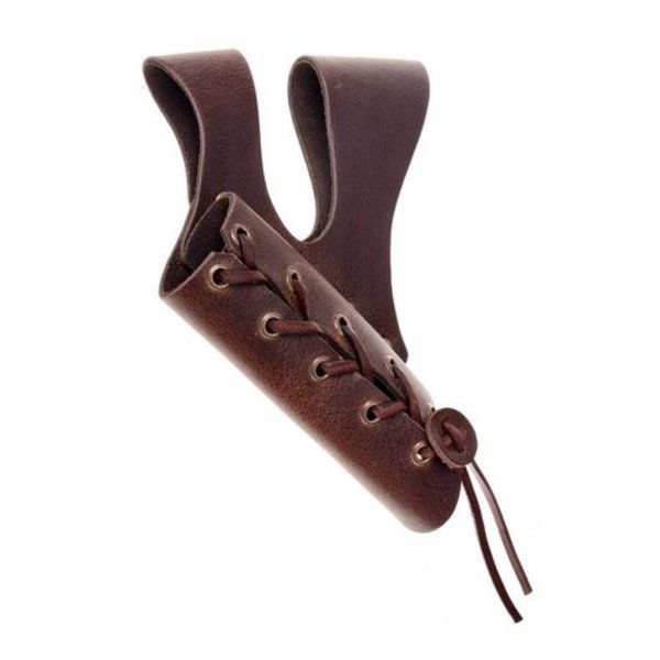 Sword holder with double belt loop, brown
