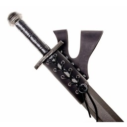 Sword holder with double belt loop, black - Celtic Webmerchant