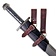 Luxurious leather sword holder, black - Celtic Webmerchant