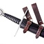 Luxurious leather sword holder, black - Celtic Webmerchant