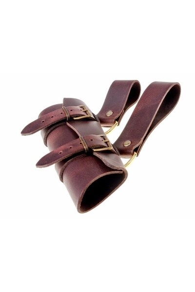 Luxuriöses Leder Schwerthalter, braun - Celtic Webmerchant