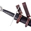 Luxurious leather sword holder, brown - Celtic Webmerchant