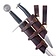 Luxurious sword & dagger holder, brown - Celtic Webmerchant