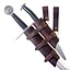 Luxurious sword & dagger holder, brown - Celtic Webmerchant