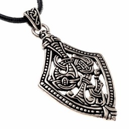 Borre style sword chape jewel, silvered - Celtic Webmerchant