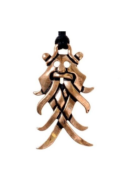 Viking mask jewel Moesgard, bronze - Celtic Webmerchant