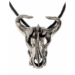 Bull skull jewel brass silvered - Celtic Webmerchant