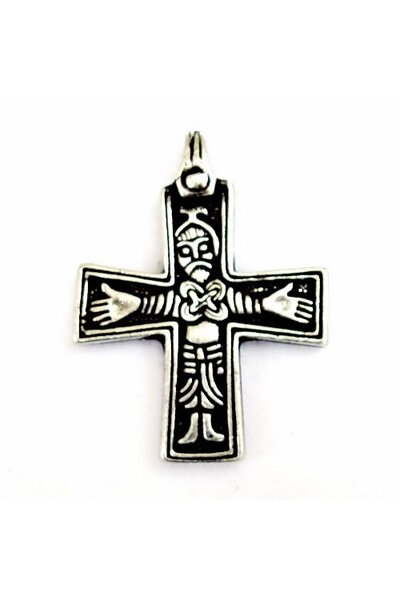 Vikingkruis Sanda, verzilverd - Celtic Webmerchant