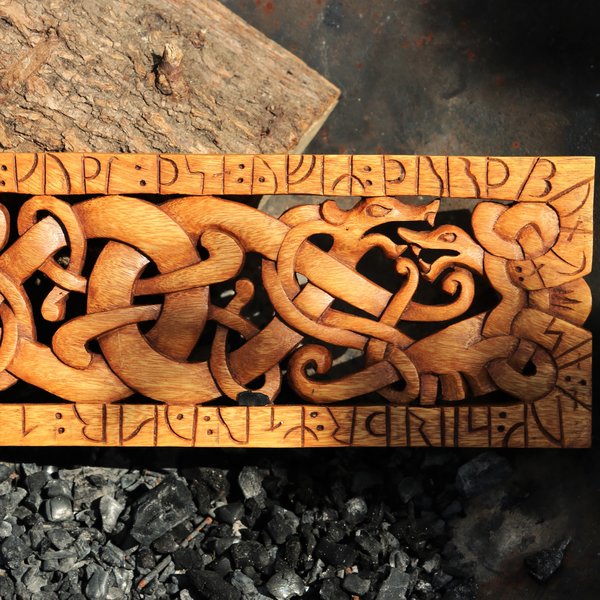 Urnes-style wood carving - CelticWebMerchant.com