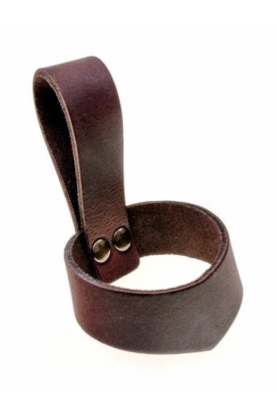Leather drinking horn holder 0,1-0,2 L, brown - Celtic Webmerchant