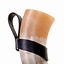 Leather drinking horn holder 0,7 L, black - Celtic Webmerchant