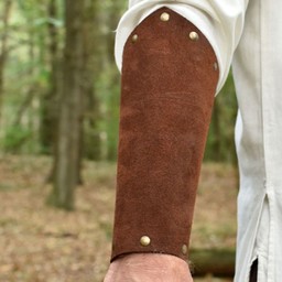 Suede vambraces Leofric, brown - Celtic Webmerchant