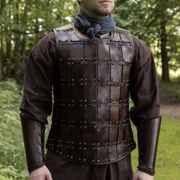 Brigandine medieval de cuero, marrón - Celtic Webmerchant