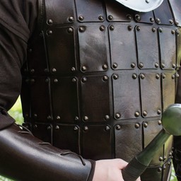 Brigandine médiévale en cuir, marron - Celtic Webmerchant