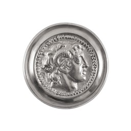 Romeinse phalera Alexander de Grote zilverkleurig - Celtic Webmerchant