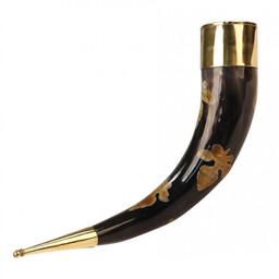 Pagan drinking horn Mabon with leather holder - Celtic Webmerchant