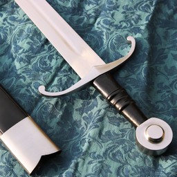 Medieval sword battle-ready with leather scabbard, tempered (blunt 3 mm) - Celtic Webmerchant