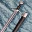 Medieval sword battle-ready with leather scabbard, tempered (blunt 3 mm) - Celtic Webmerchant