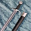 Mittelalterliches Schwert battle-ready mit Lederscheide, gehärtet (stumpf 3 mm) - Celtic Webmerchant