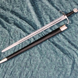 Middeleeuws zwaard battle-ready met leren schede, getemperd (bot 3 mm) - Celtic Webmerchant