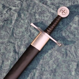 Templar sværd kampklar med læderknold