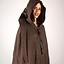 Embroidered cloak Damia with fibula, brown - Celtic Webmerchant