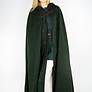 Geborduurde mantel Damia met sluiting, groen
