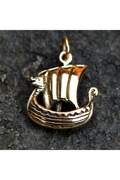 Pendentif Drakar Viking, en bronze - Celtic Webmerchant