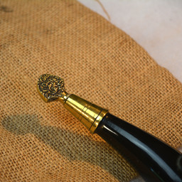 Drinking horn Rollo with leather holder - Celtic Webmerchant