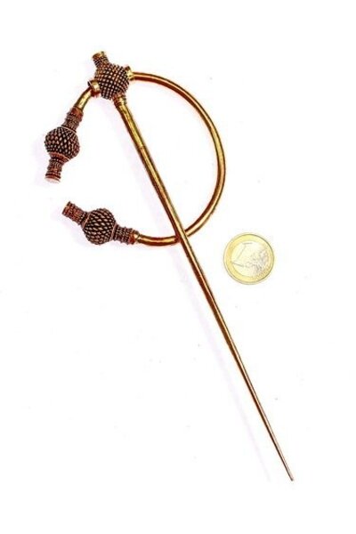Viking thistle fibula large, bronze - Celtic Webmerchant