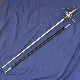 Rapier battle-ready met leren schede, getemperd (bot 3 mm) - Celtic Webmerchant