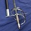 Rapier battle-ready with leather scabbard (blunt 3 mm) - Celtic Webmerchant