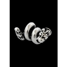 Vichingo beardbead con il lupo d'argento - Celtic Webmerchant