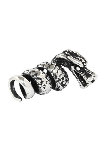 Viking dragon beardbead silver - Celtic Webmerchant