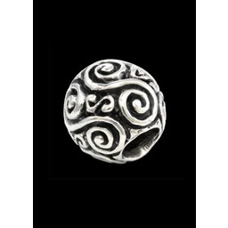 Zilveren baardkraal met dubbele spiraal - Celtic Webmerchant