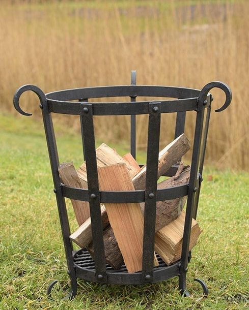Panier à Bûches En Fonte Fire Vida Taille L - Déco Et Pratique Pour Cheminée